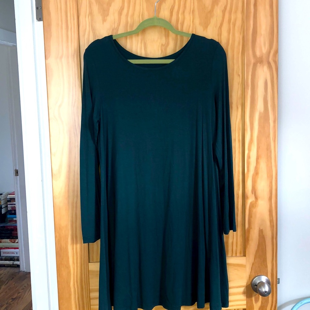SHEIN green swing/flare dress size L